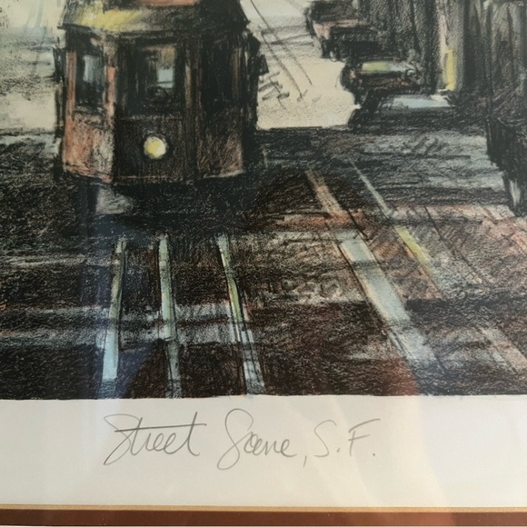 Framed Artwork by John Kelly San Francisco Street Scene Signed Numbered 73/275 - Picture 1 of 5